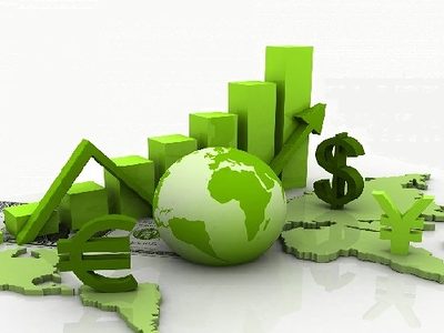 Weltkugel Diagramm Grün Euro Dollar