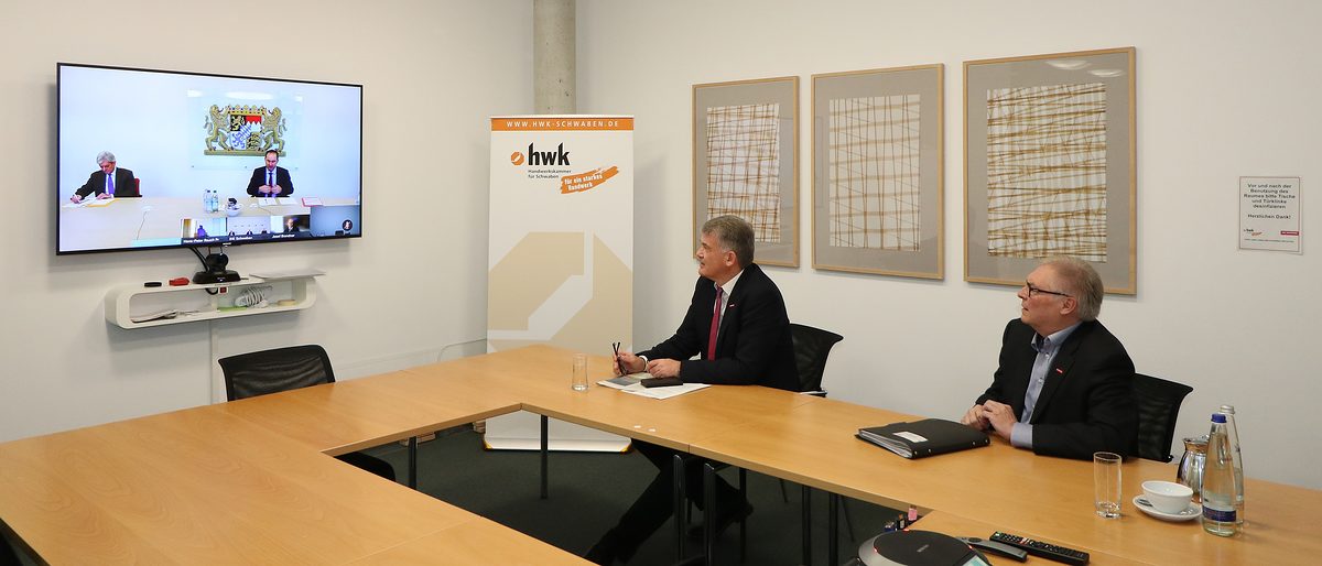 Foto Aiwanger Videokonferenz