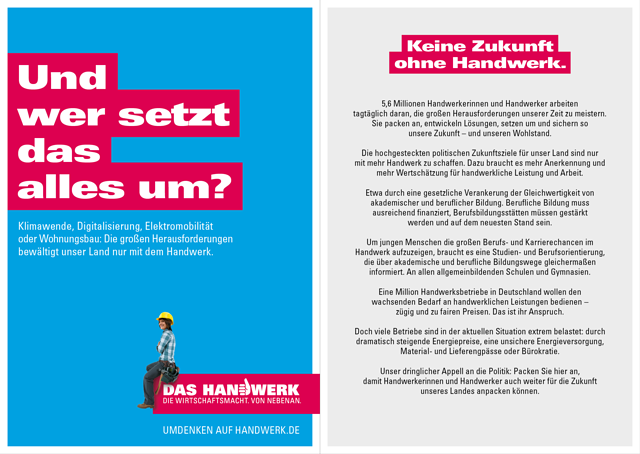 Tag des Handwerks - Postkarte