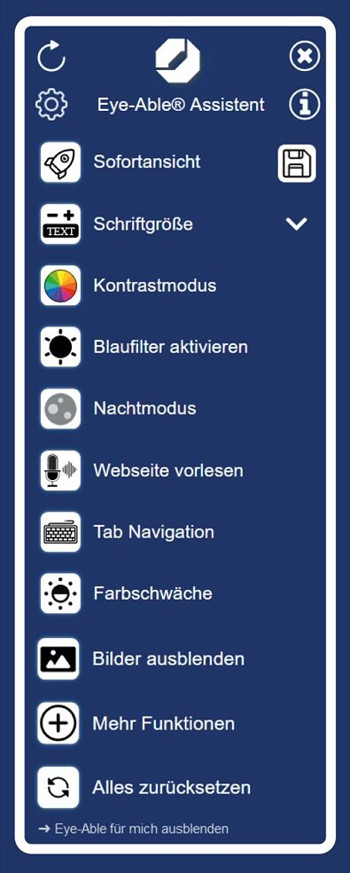 Barrierefreiheit Eye-Able