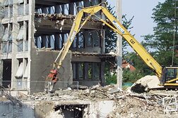Ansicht eines Gebaeuderueckbaus