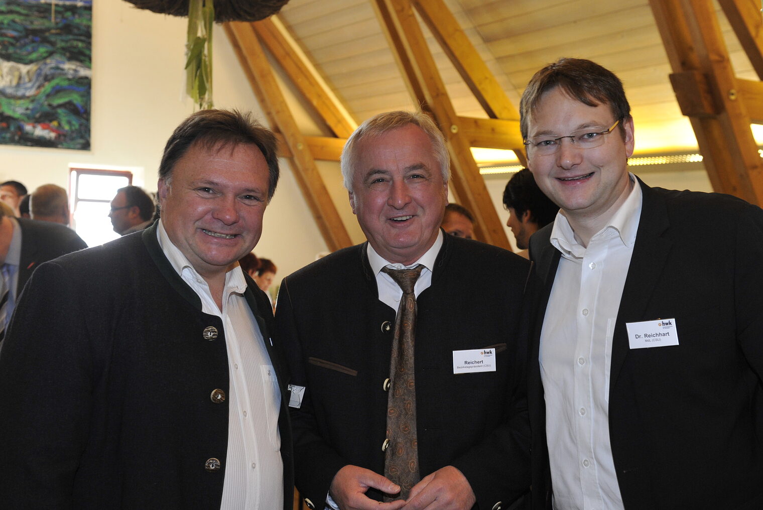 Oberbürgermeister von Kaufbeuren Stefan Bosse, Bezirkstagspräsident Jürgen Reichert und MdL Dr. Hans Reichart