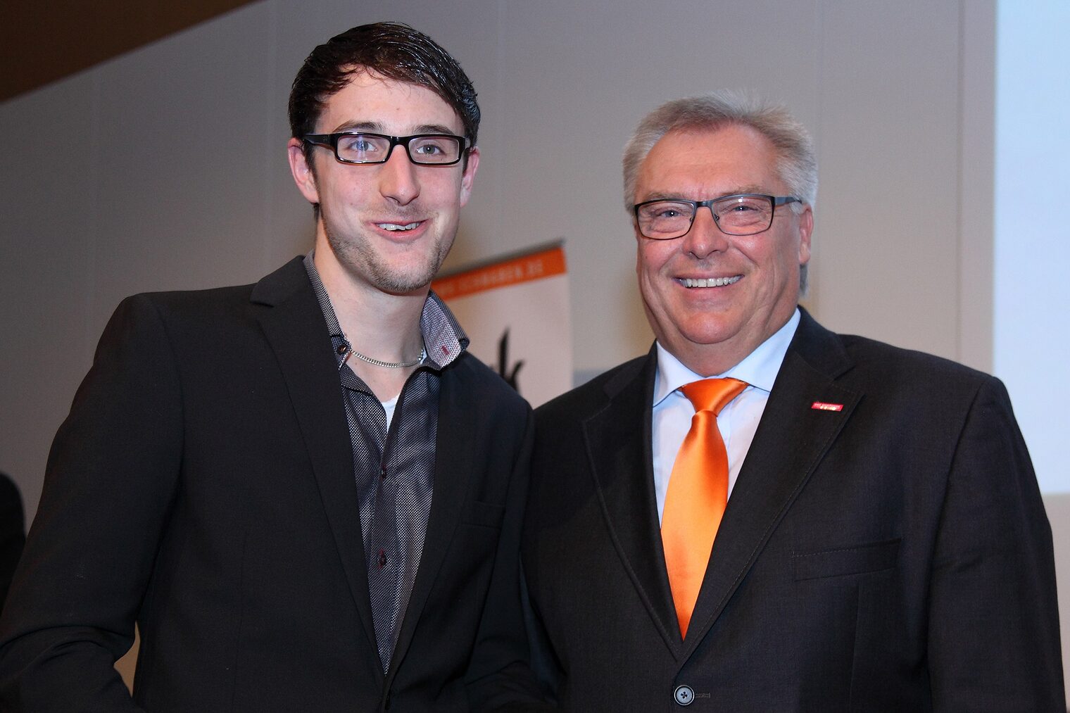 Christoph Storz und Präsident Hans-Peter Rauch 