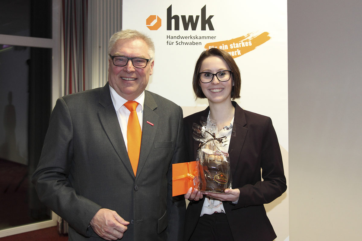Hans-Peter Rauch (Präsident HWK Schwaben), Lena Breyer Hans-Peter Rauch (Präsident HWK Schwaben), Lena Breyer