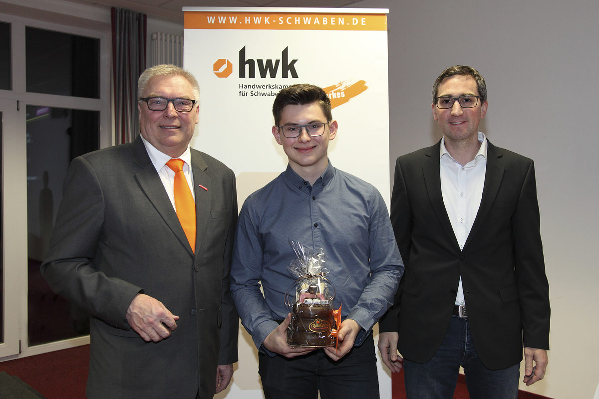 Hans-Peter Rauch (Präsident HWK Schwaben), Florian Link, Jürgen Schirling Hans-Peter Rauch (Präsident HWK Schwaben), Florian Link, Jürgen Schirling