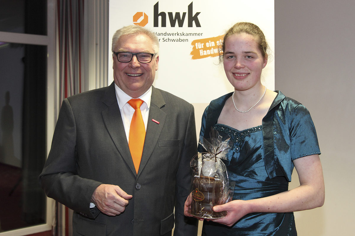 Hans-Peter Rauch (Präsident HWK Schwaben), Lea Baiz Hans-Peter Rauch (Präsident HWK Schwaben), Lea Baiz