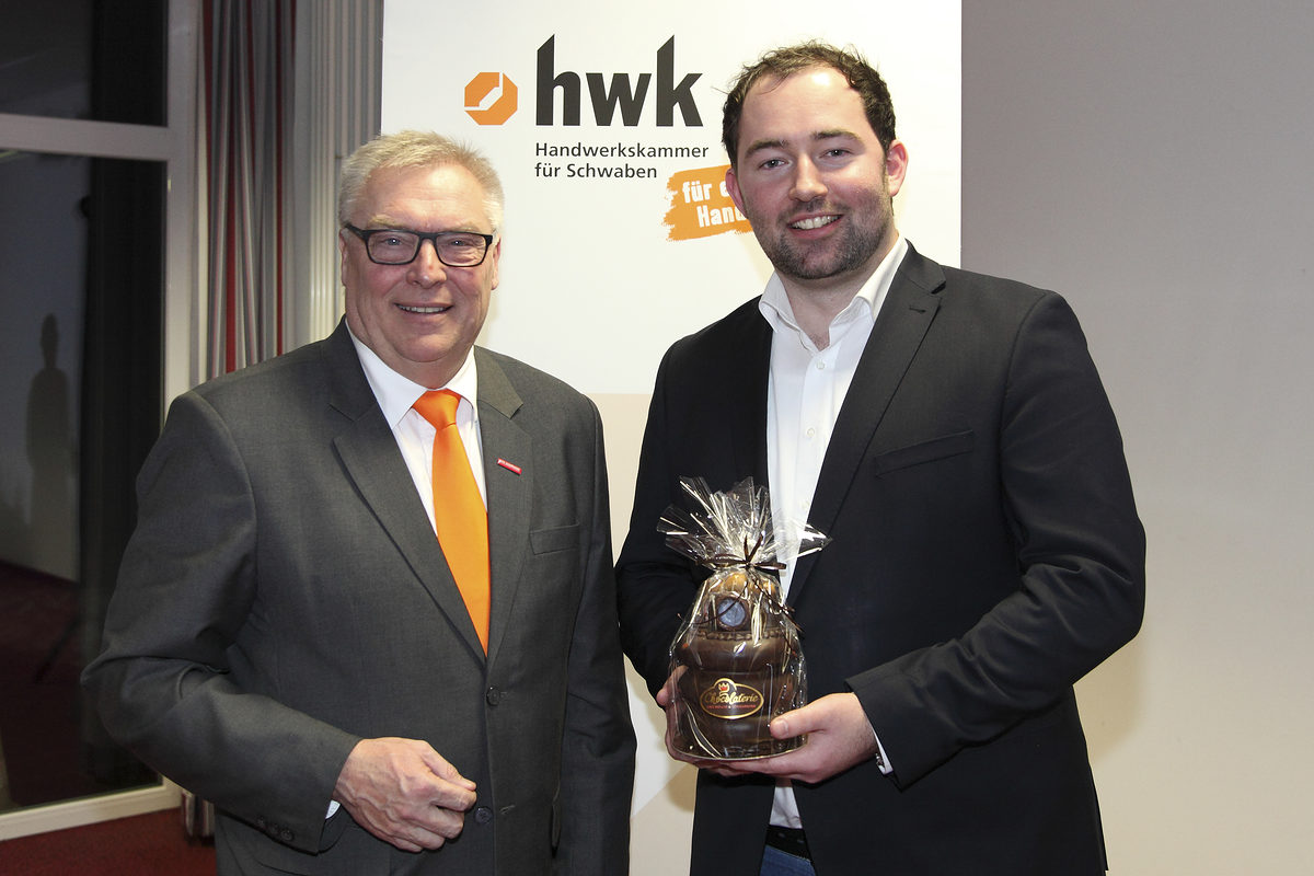 Hans-Peter Rauch (Präsident HWK Schwaben), Moritz Fähse Hans-Peter Rauch (Präsident HWK Schwaben), Moritz Fähse