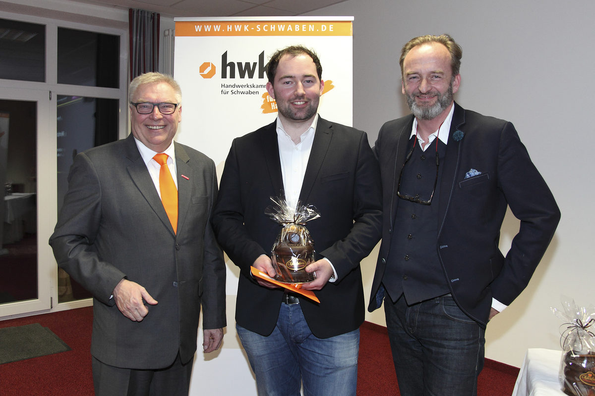 Hans-Peter Rauch (Präsident HWK Schwaben), Moritz Fähse, Olaf Köster Hans-Peter Rauch (Präsident HWK Schwaben), Moritz Fähse, Olaf Köster