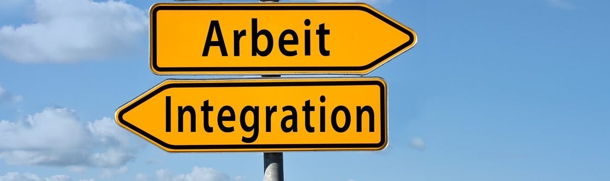 Schilder Integration Asyl Flüchtlinge